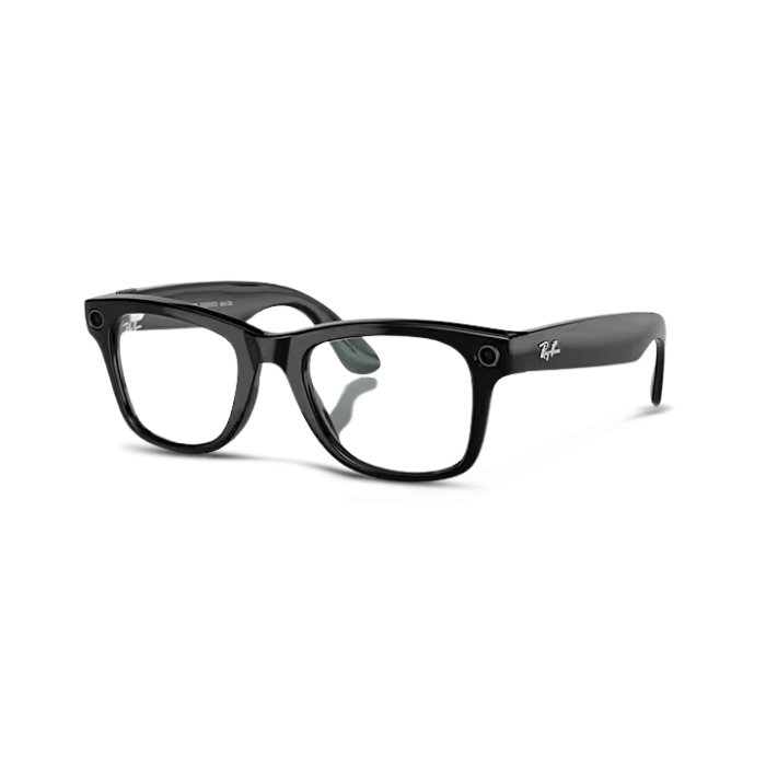 Ray-Ban Meta Wayfarer Shiny Black/Clear with blue-violet light filter