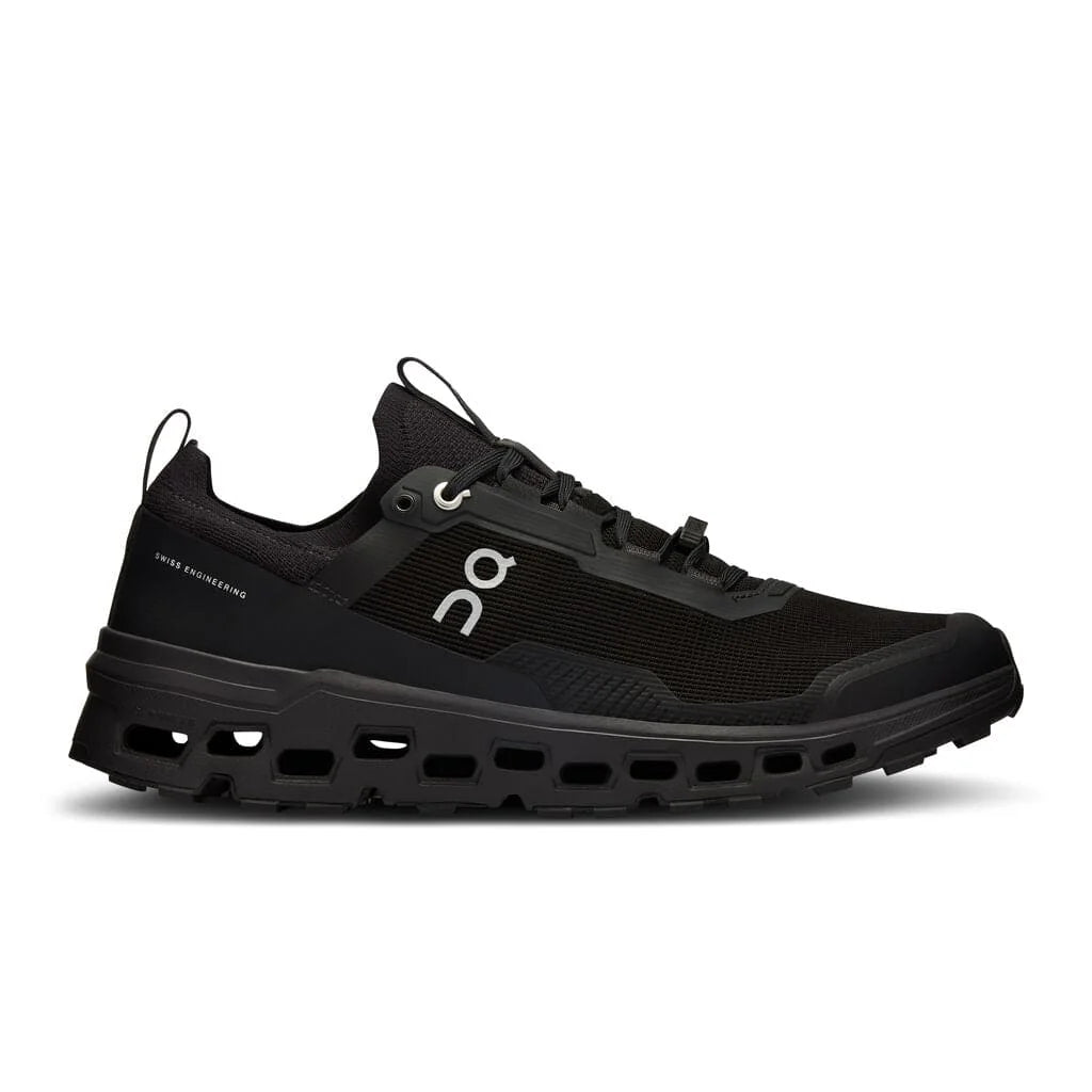 "On Running Cloudultra 2 All Black sneakers by Hype Elixir – durable, high-performance sneakers in an all-black colorway, designed for maximum comfort, support, and rugged endurance on long runs and trails."