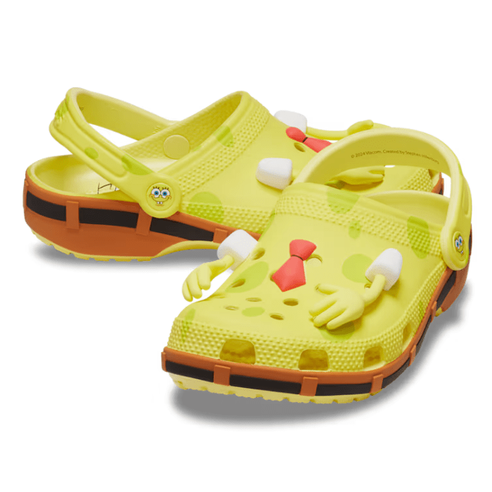 "Crocs Classic Clog SpongeBob SquarePants by Hype Elixir – fun and vibrant clogs featuring SpongeBob’s iconic design, offering all-day comfort and a playful styl