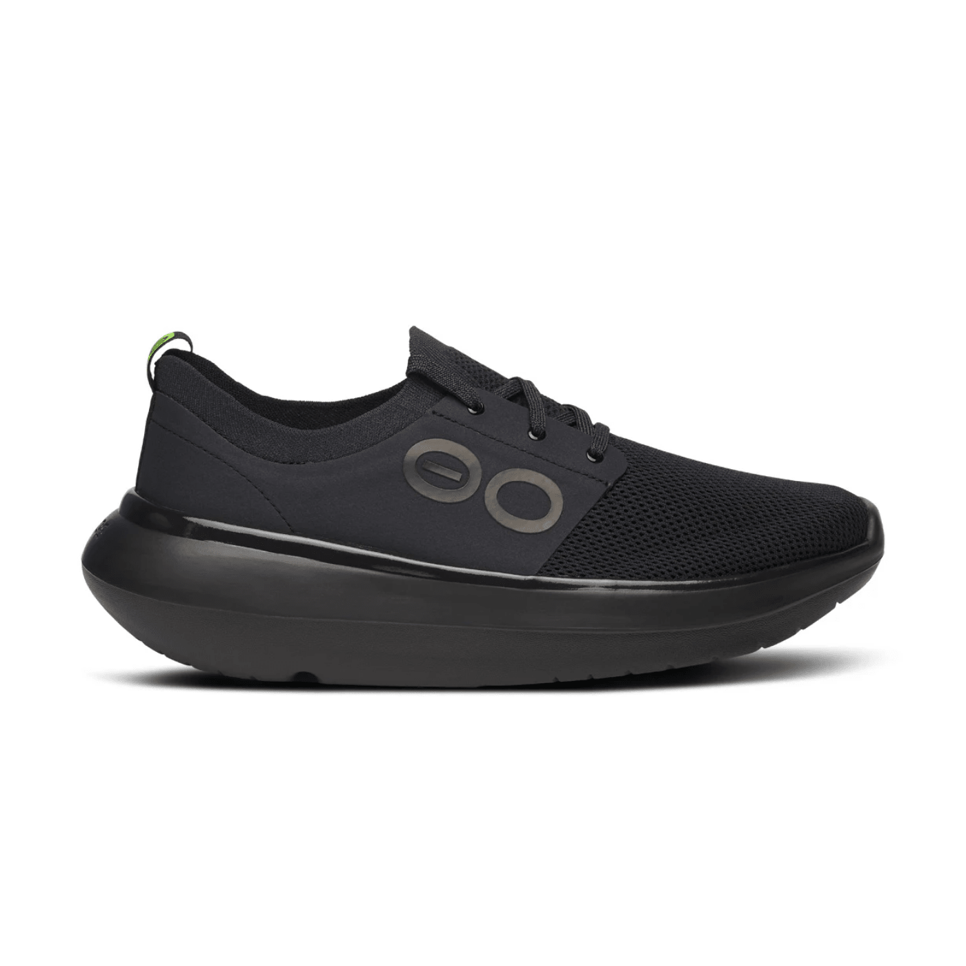 Oofos Stride Lace-Up Shoe Black