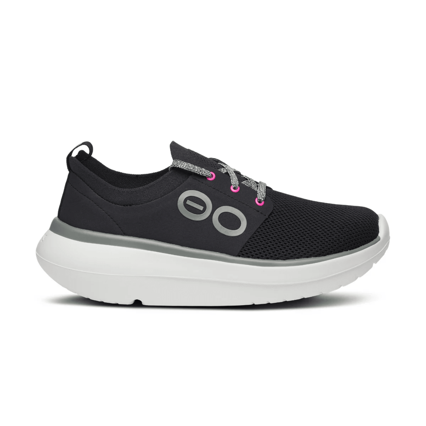 Oofos Stride Women's Lace-Up Shoe White & Black