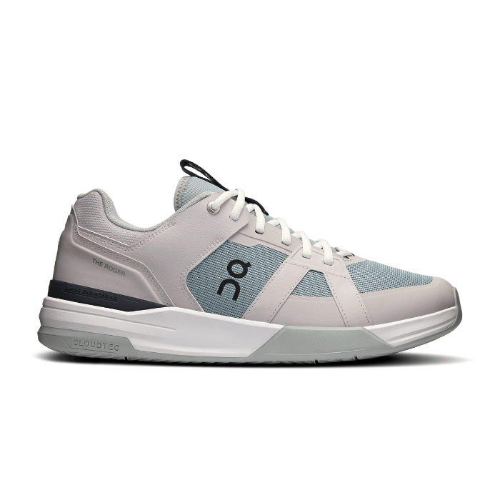 "On Running The Roger Clubhouse Pro Silver Glacier sneakers by Hype Elixir – tennis-inspired footwear offering premium comfort, performance, and a sleek silver glacier design."