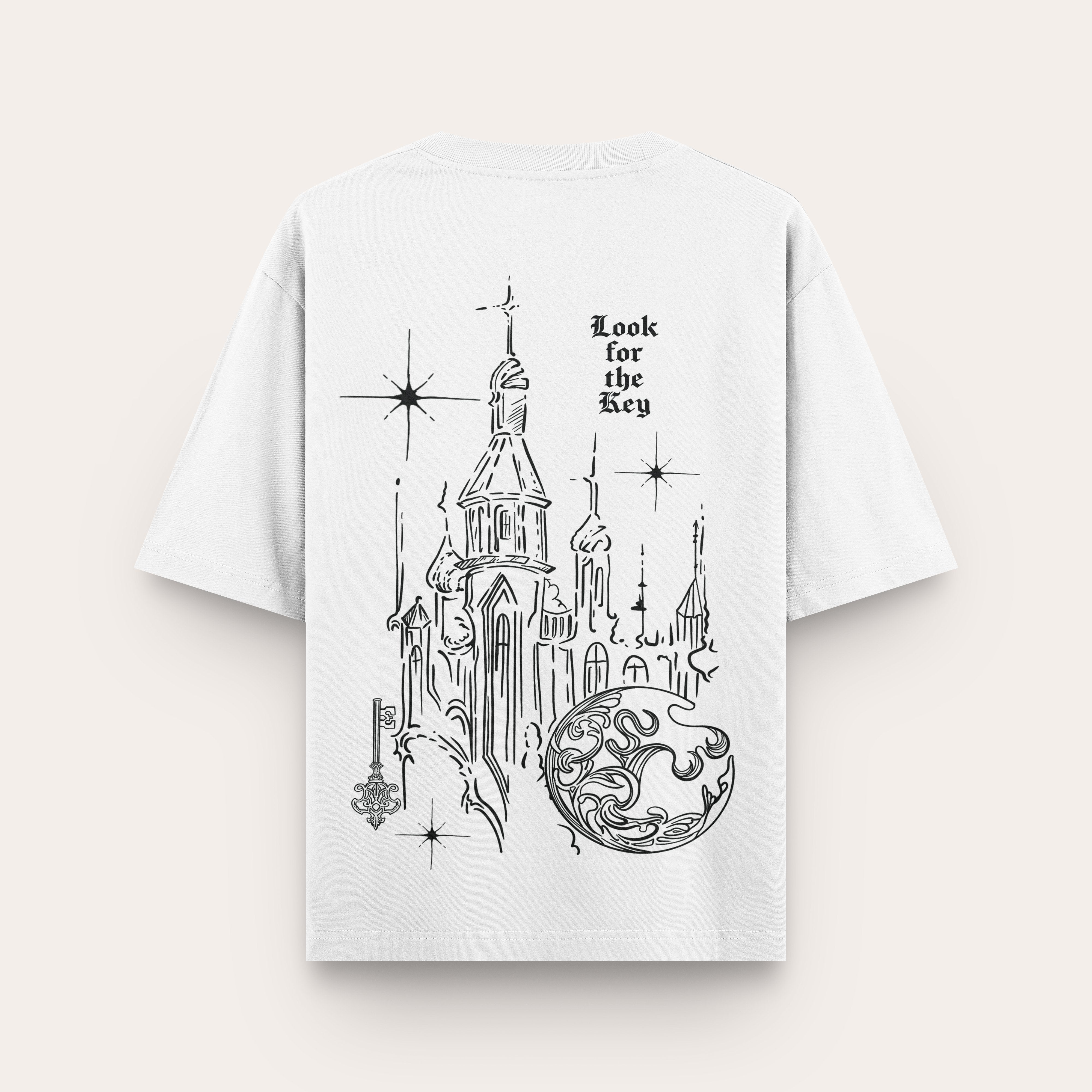 Puzzled Utopia White Oversize T-shirt