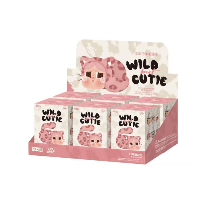 Pop Mart CRYBABY Wild but Cutie Series Vinyl Plush Pendant Sealed Case (6 Blind Box)