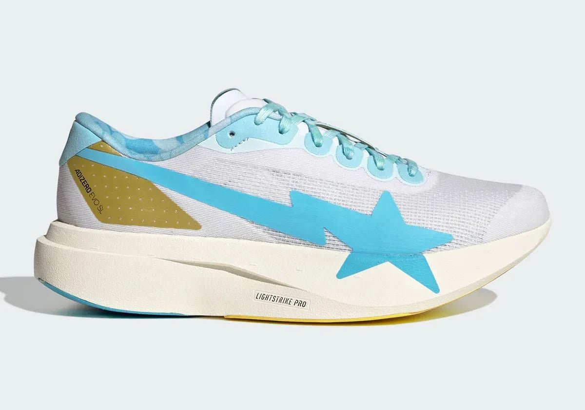 adidas Adizero Evo SL Bape Blue Pink Gold