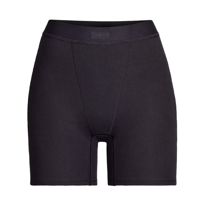 Skims Cotton Rib Boxer Soot