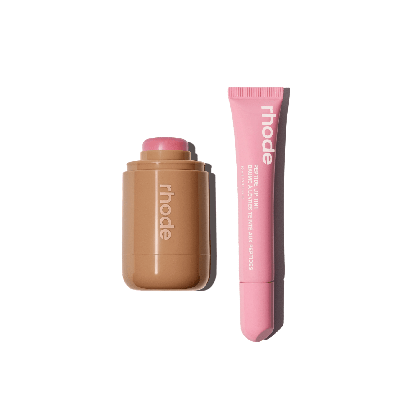 Rhode the duos Pocket Blush + Peptide Lip Tint- piggy + ribbon
