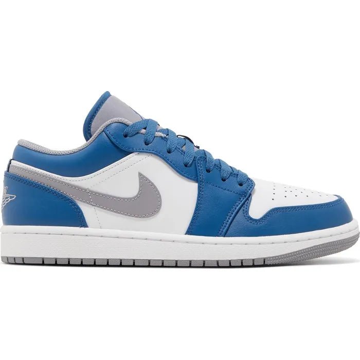 Air Jordan 1 Low 'True Blue Cement' | Nike Air Jordan original shoes | Shop now on Hype Elixir