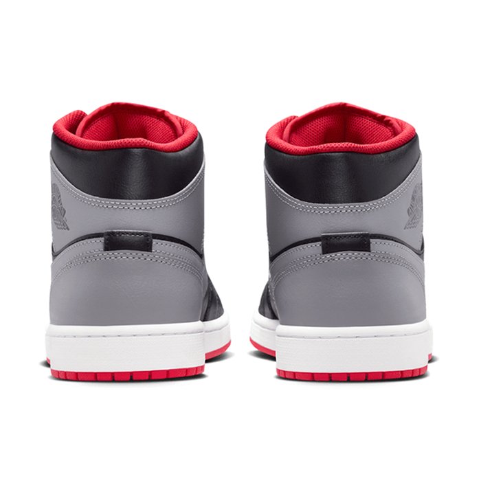 AIR JORDAN 1 MID 'BLACK/CEMENT GREY-FIRE RED-WHITE - HYPE ELIXIR one stop destination for authentic hype sneakers