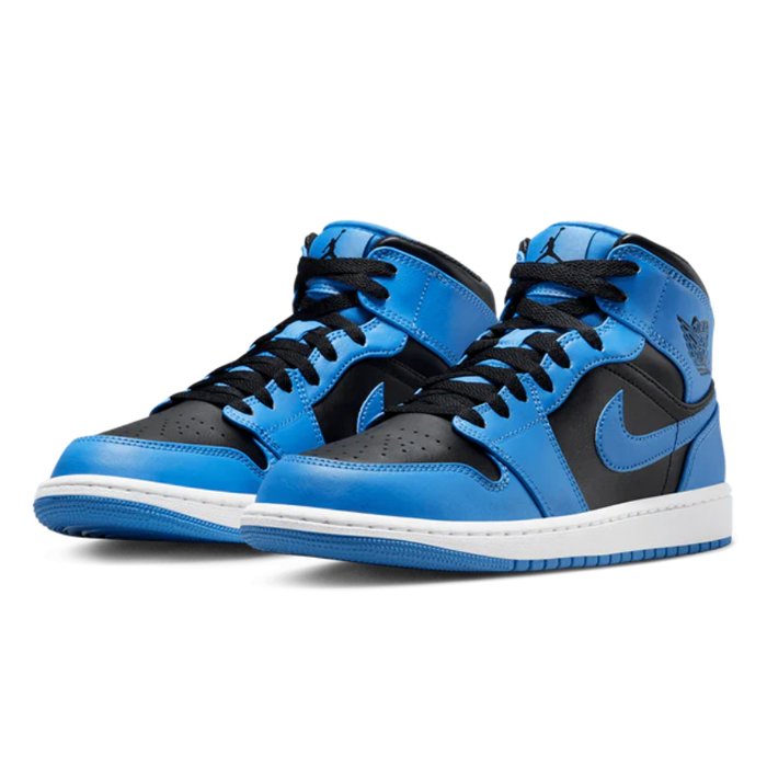 Air Jordan 1 Mid Unc Blue Black- Jordan 1 mid - HYPE ELIXIR