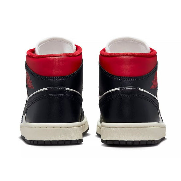 Wmns Air Jordan 1 Mid 'Black Sail Gym Red' - HYPE ELIXIR - Shop authentic air jordan shoes