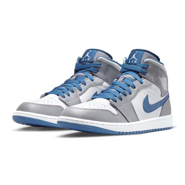 Air Jordan 1 Mid 'Cement True Blue' - HYPE ELIXIR